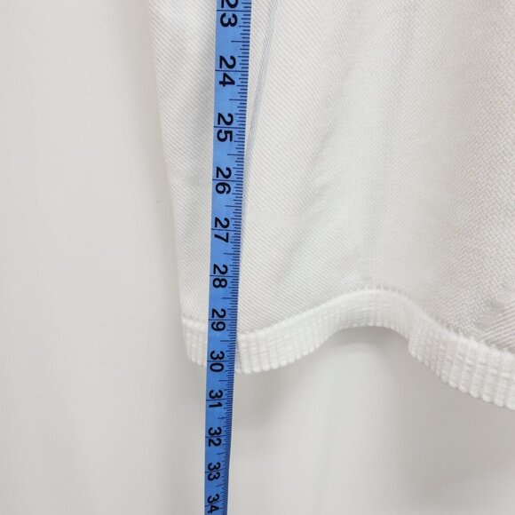 Adidas Foosball Womens V-Neck White & Blue Short-Sleeve Sports Shirt Size L - Picture 9 of 11